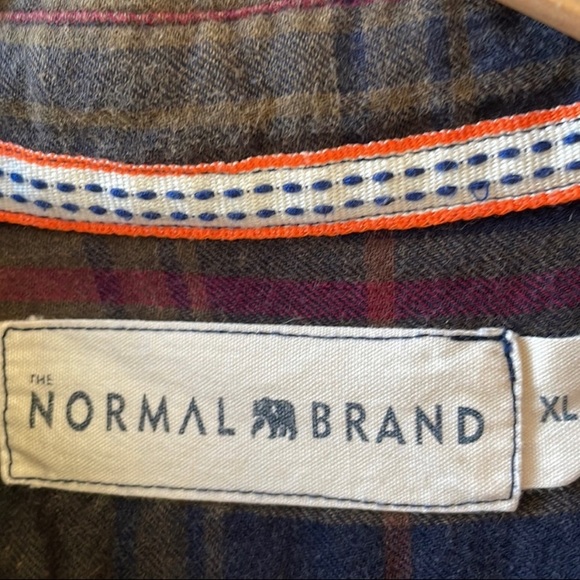 The Normal Brand Olive Green Plaid Button Up Shirt - Picture 9 of 11